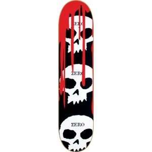  Zero 3 Skull Blood Cult Black Skateboard Deck   7.12 x 28 