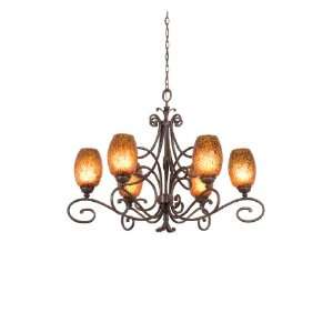   5534TP Tawny Port Amelie 6 Light Chandelier from the Amelie Collection