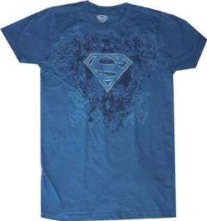  Superman S  Shield Affliction Blue T Shirt Clothing