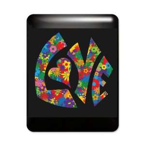  iPad Case Black Love Flowers 60s Colors 