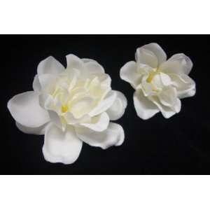 NEW ELIZABETHs Ivory Velvet Magnolia Gardenia Hair Flower Clip  Set of 