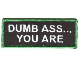  DUMBASS YOU ARE Fun Yodah Embroidered Biker Vest Patch 