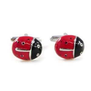  Cufflinks Coccinelles red black. Jewelry