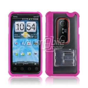  HTC EVO 3D   Pink Premium Kickstand Case 