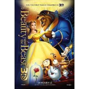  BEAUTY AND THE BEAST 3D Movie Poster DS   RARE Everything 