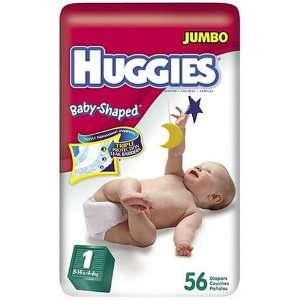  Baby Shaped Fit Diapers with Gigglastic Waistband, Size 1 (8 14 lb 