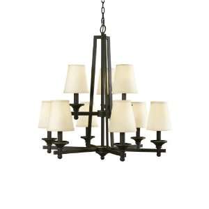 Woodbridge Lighting 12312 BLK Baxter Chandelier, 31 3/4 Inch by 30 1/2 