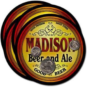  Madison , NJ Beer & Ale Coasters   4pk 