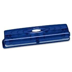 Business Source 62898 3 Hole Punch, 1/4 in., Adjustable, 12 Sheet Cap 