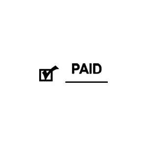  PAID With Check Self Inking Stamp  Red