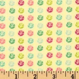  44 Wide DeLovely Allover Tulips Yellow Fabric By The 