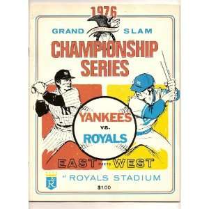  1976 ALCS program Yankees @ Royals AL Championship 