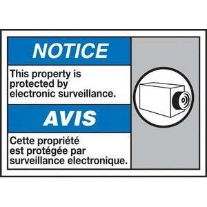 NOTICE THIS PROPERTY IS PROTECTED BY ELECTRONIC SURVEILLANCE (W 