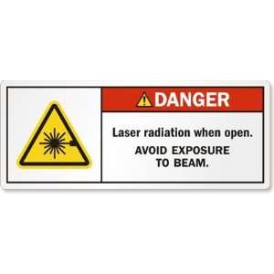 Laser radiation when open. AVOID EXPOSURE TO BEAM. Laminated Vinyl 
