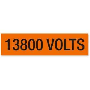  13800 Volts, Large (2 1/4 x 9)   Label