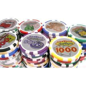  500 14g Las Vegas Pro Casino Poker Chips Set Sports 