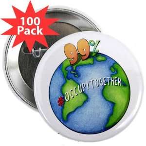 Occupy the Globe WE ARE THE 99% OWS Protest 2.25 inch Pinback Button 
