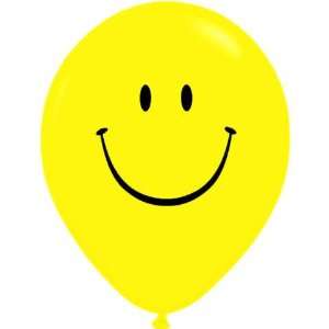  Mayflower Balloons 6041 16 Smile Face Yellow Latex Pack Of 