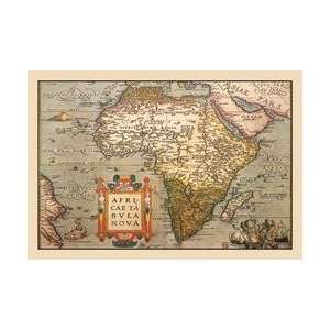  Map of Africa 12x18 Giclee on canvas