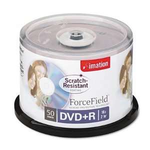 imation Scratch Resistant DVD+R Discs, 4.7GB, 16x, Spindle, Silver, 50 