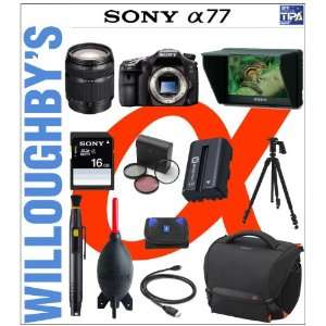 Sony Alpha SLT A77 24.3 MP Digital SLR Camera Body with Sony SAL 18200 
