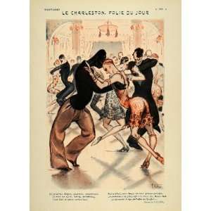  1926 Charleston Dance Dancing Black Dancer Print RARE 
