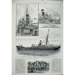  1881 Chiswick School Art Steamer Ship Solway Dublin Bay 