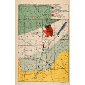 1882 Upper Wisconsin River Valley Map Rocks Wausau   Original Print 