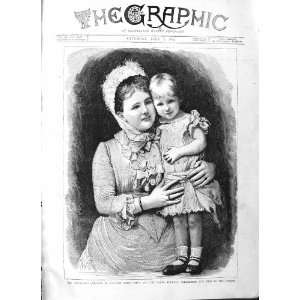  1884 QUEEN EMMA YOUNG PRINCESS WILHELMINE HOLLAND ART 