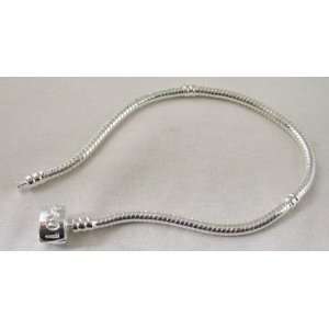   Plated Charm Bead Snake Chain Bracelet 18cm (7) 