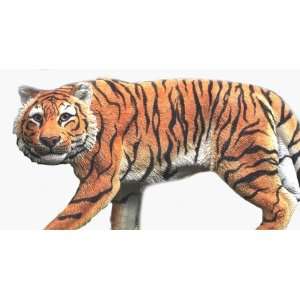 Country Artists Yellow Tiger Walking Statue From the Natural World 