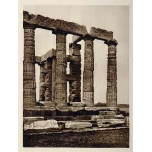  1928 Ruin Temple Poseidon Sounion Sunium Sounio Greece 
