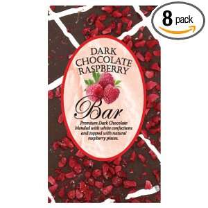 Traverse Bay Confections Dark Chocolate Bar, Raspberry, 3 Ounce (Pack 