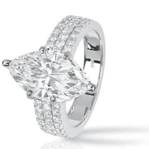  1.26 Carat Pave Set Round Diamonds Engagement Ring 