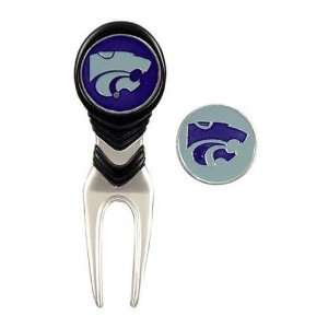  Kansas K State Wildcats Repair Tool W/ Golf Ball Marker 