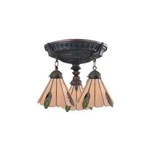  Landmark 997 AW 02 Mix N Match 3 light Semi flush, Aged 