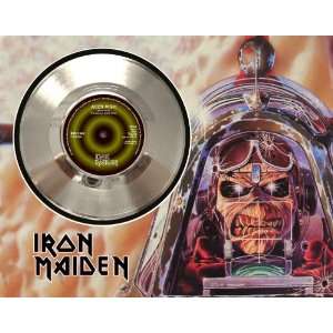  Iron Maiden Aces High Framed Silver Record A3 
