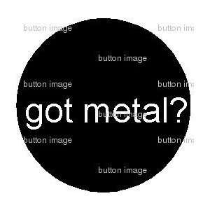  ? Pinback Button 1.25 Pin Hardcover Heavy Music 