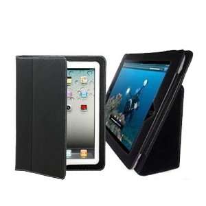  New Black Leather Skin Case Cover with Stand for Ipad 2 