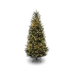 Natural Fraser Slim Fir Hinged 7.5 Foot Christmas Tree 600 Mini Lights 