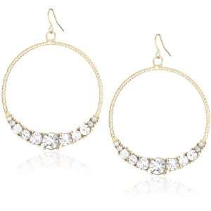  Leslie Danzis Gold Forward Facing Hoop Earrings Jewelry