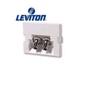 Leviton 41294 2TE MOS Insert Duplex ST Fiber Adapter with Phosphor 