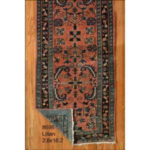  2x16 Hand Knotted Lilian Persian Rug   28x162