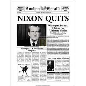  Nixon Quits   Poster (12x16)