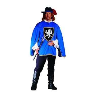  Adult Blue Musketeer Costume Size (42 50) 