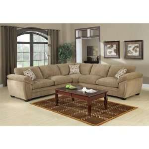  Grande 3 Piece Sectional Sofa in Camel Cord