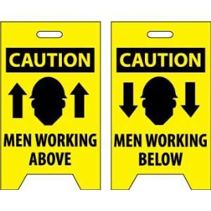 FS6   Floor Sign, DBL Side, Caution Men Working Above Caution Men 