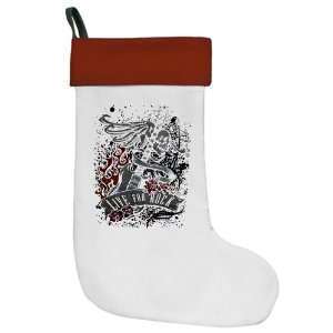  Christmas Stocking Live For Rock Guitar Skull Roses and 