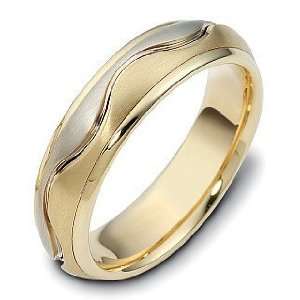   & 18 Karat Yellow Gold Wave Wedding Band   8.25 Dora Rings Jewelry