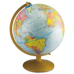  Advantus 30501   12 Inch Globe with Blue Oceans, Gold 